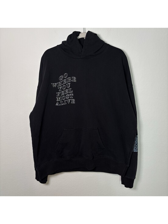 Tops - Mayfair The Label ‘Meet Me In Mayfair’ Black Hoodie One Size Plus Comfy Cozy GUC